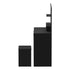 Dressing Table Stool Set LED Light Large Cabinet Black