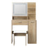 Dressing Table Stool Set LED Light Large Cabinet Natural