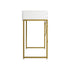 Oikiture Dressing Table Makeup Desk 2 Drawers White and Gold