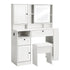 Dressing Table Stool Set LED Mirror Makeup Desk Charging