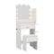 Oikiture Small Dressing Table Set LED Lights Makeup Mirror Desk White