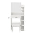 Oikiture Small Dressing Table Set LED Lights Makeup Mirror Desk White