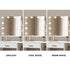 Oikiture Small Dressing Table Set LED Lights Makeup Mirror Desk White