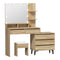Dressing Table Stool Set 10 LED Bulbs Natural