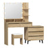 Dressing Table Stool Set 10 LED Bulbs Natural