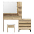 Dressing Table Stool Set 10 LED Bulbs Natural