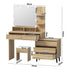 Dressing Table Stool Set 10 LED Bulbs Natural