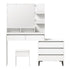Dressing Table Stool Set 10 LED Bulbs White