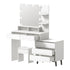 Dressing Table Stool Set 10 LED Bulbs White