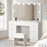 Dressing Table Large LED Mirror White
