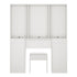 Dressing Table Large LED Mirror White