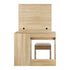 Dressing Table Stool Set 12 LED Bulbs Mirror Wooden&White