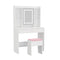 Oikiture Dressing Table Set Touch Control LED Mirror Charging White