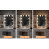 Oikiture Dressing Table Set 10 LED Bulbs Shelves 7 Drawers White