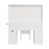 Oikiture Dressing Table Set LED Lights Glass Tabletop 11 Drawers White