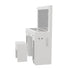 Oikiture Dressing Table Set LED Lights Glass Tabletop 11 Drawers White