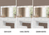 Oikiture Dressing Table Set LED Lights Glass Tabletop 11 Drawers White