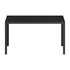 Oikiture 140cm Rectangular Dining Table with Metal Leg Black