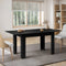 160cm Extendable Dining Table Black Kitchen Cafe Table