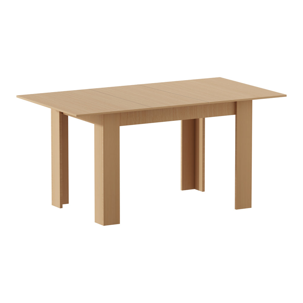 Oikiture 160cm Extendable Dining Table Cafe Table Wooden