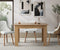 Oikiture 160cm Extendable Dining Table Wooden Kitchen Cafe Table