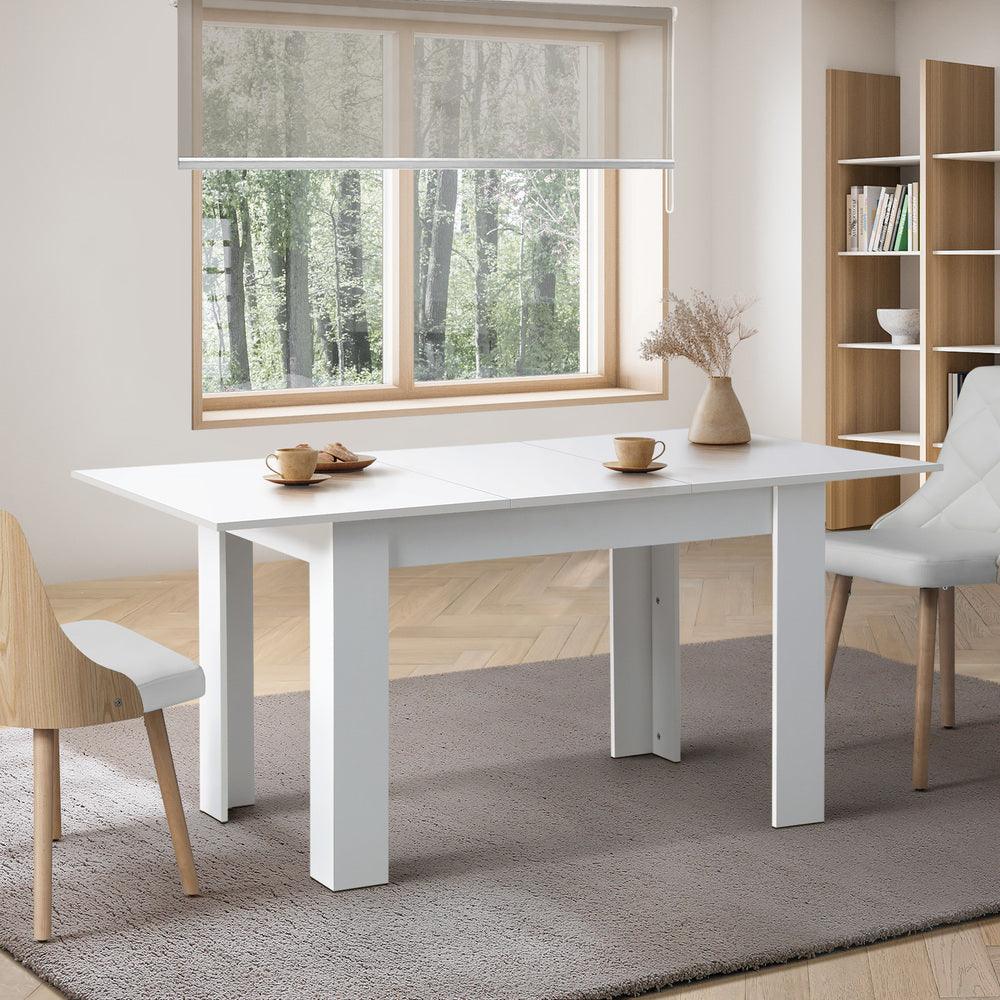 160cm Extendable Dining Table Cafe Table White