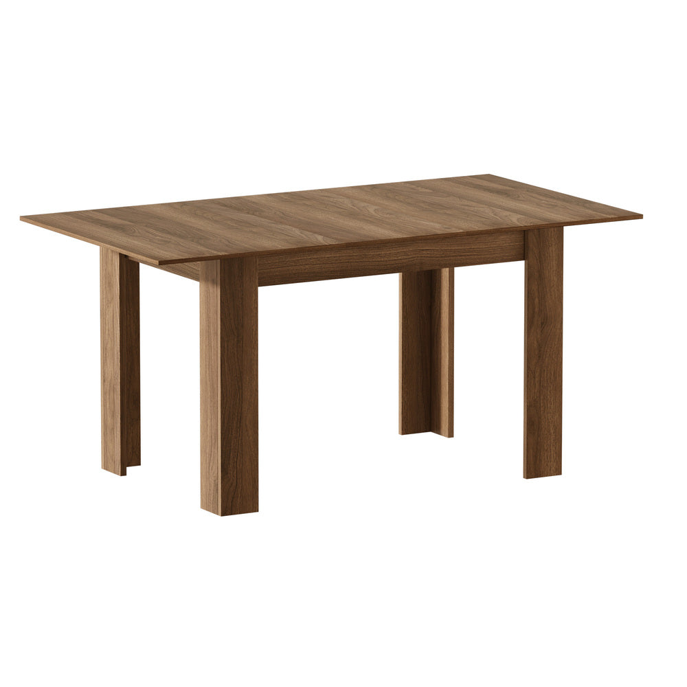Oikiture 160cm Extendable Kitchen Dining Table Walnut