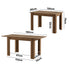 Oikiture 160cm Extendable Kitchen Dining Table Walnut