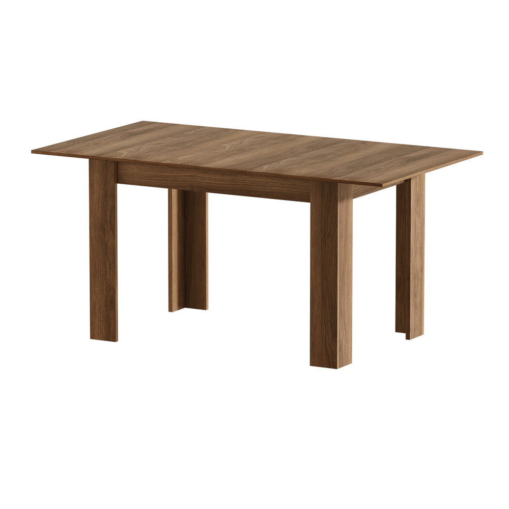 Oikiture 160cm Extendable Kitchen Dining Table Walnut