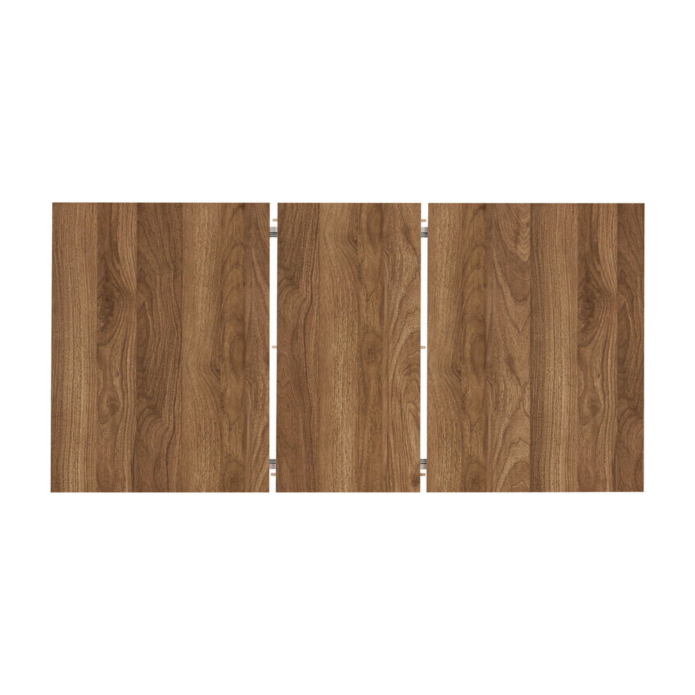 Oikiture 160cm Extendable Kitchen Dining Table Walnut