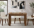 Oikiture 160cm Extendable Kitchen Dining Table Walnut