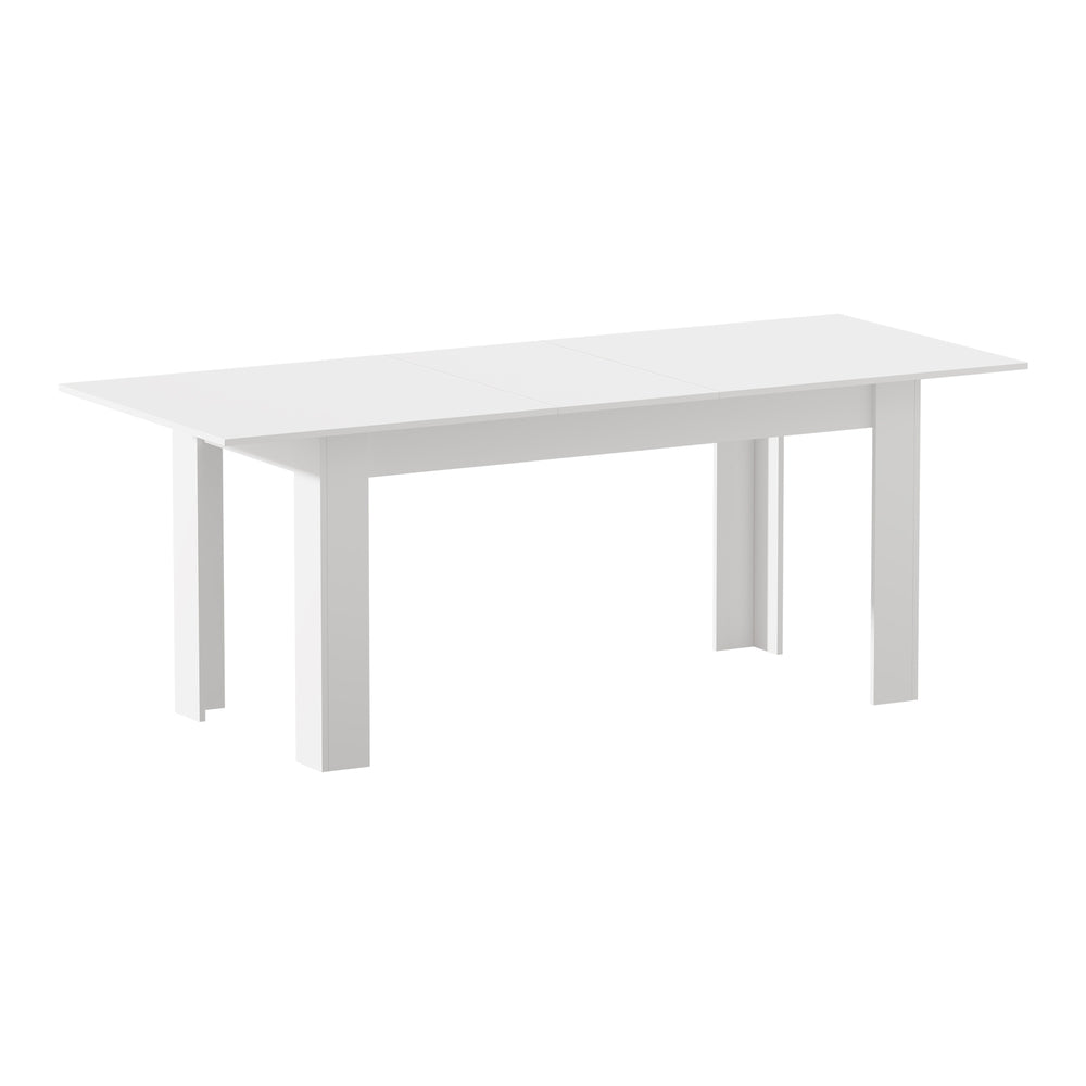 Extendable Dining Table 160–200cm – White Café Style Modern Design
