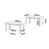 Extendable Dining Table 160–200cm – White Café Style Modern Design