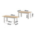 Oikiture 200cm Extendable Dining Table Natural White