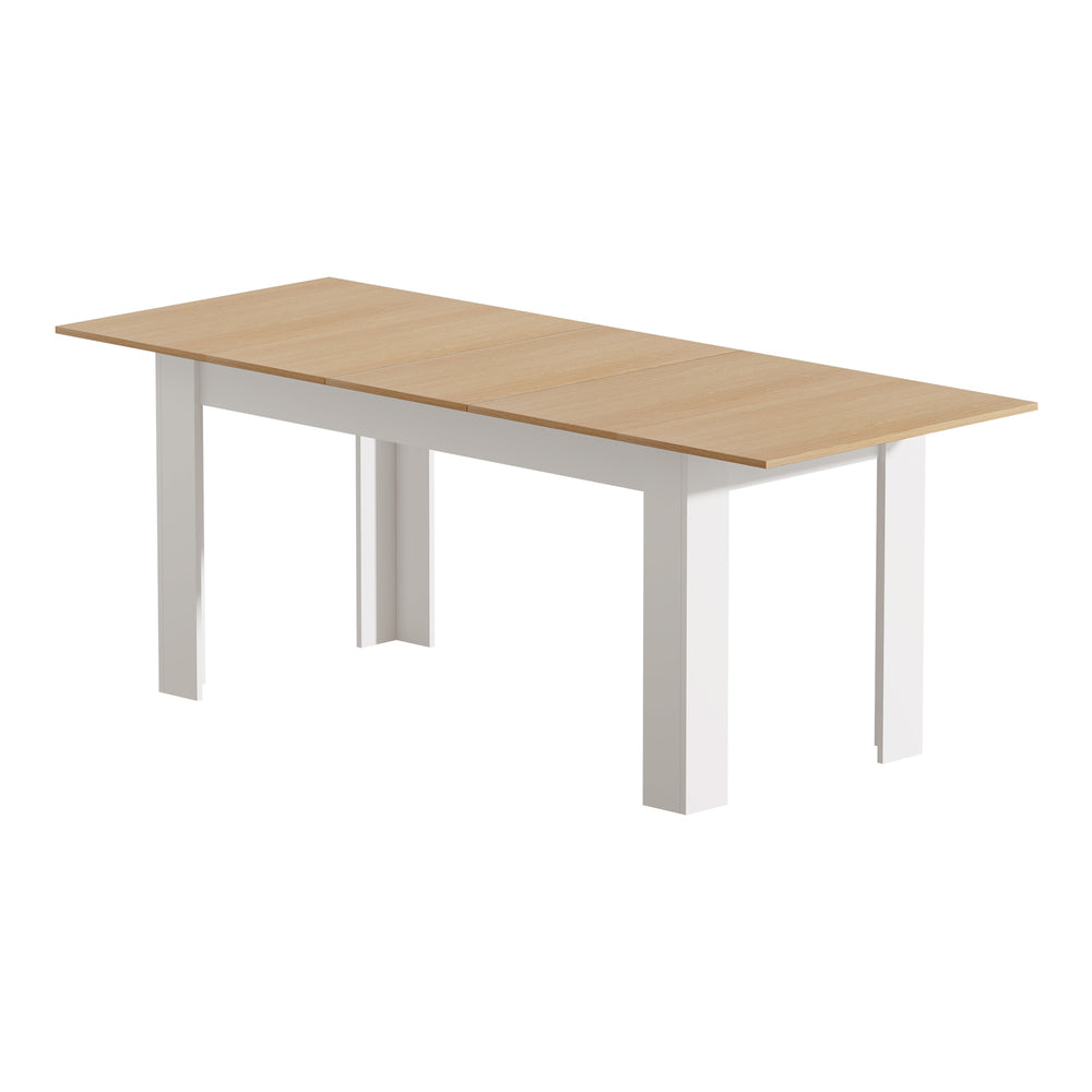 Oikiture 200cm Extendable Dining Table Natural White