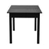Oikiture Extendable Dining Table 1.2-1.6m Wooden Kitchen Table Black