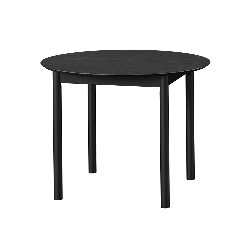 Oikiture 100cm Round Dining Table – Natural Woodgrain MDF Top with Pinewood Legs