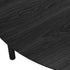 Oikiture 100cm Round Dining Table – Natural Woodgrain MDF Top with Pinewood Legs