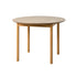 Oikiture 100cm Round Dining Table – Black Woodgrain MDF Top with Pinewood Legs