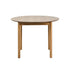 Oikiture 100cm Round Dining Table – Black Woodgrain MDF Top with Pinewood Legs