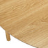 Oikiture 100cm Round Dining Table – Black Woodgrain MDF Top with Pinewood Legs