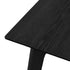Oikiture 120cm Rectangular Dining Table – Black Woodgrain MDF with Solid Wood Legs