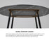110cm Dining Table With Marble Effect Round Wooden Grey&Black