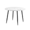 110cm Dining Table with Marble Finish White&Black