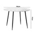 110cm Dining Table with Marble Finish White&Black