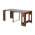 Oikiture 180cm Extendable Dining Table Wooden Furniture Walunt & Black