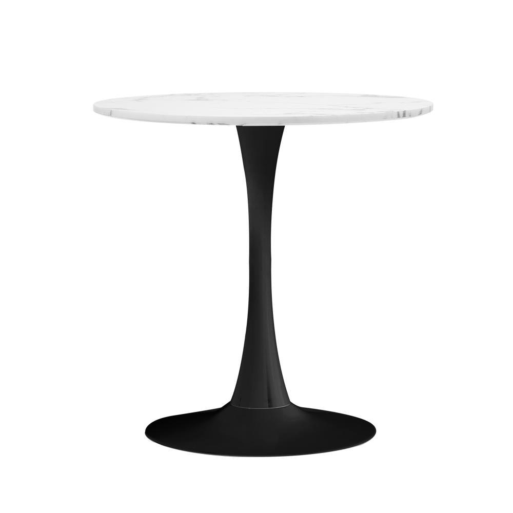 60cm Dining Table Marble Tulip Shape White&Black