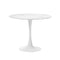 90cm Dining Table Marble Tulip Shape White