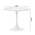 90cm Dining Table Marble Tulip Shape White