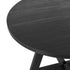 120cm Round Dining Table – Designer Style, Cross‑Linked Base, Black